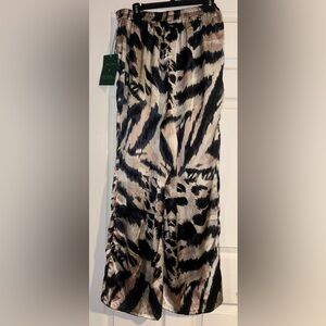 Live 4 Truth Black and Cream Animal Print Wide Leg Pants
